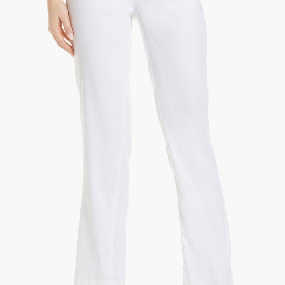 NYDJ Marilyn optic white linen trousers 6